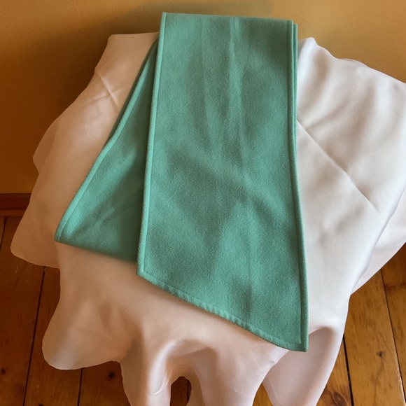 Jessica Light Aqua Stand Up Collar Jacket with Scarf Size 6 - Picture 14 of 16